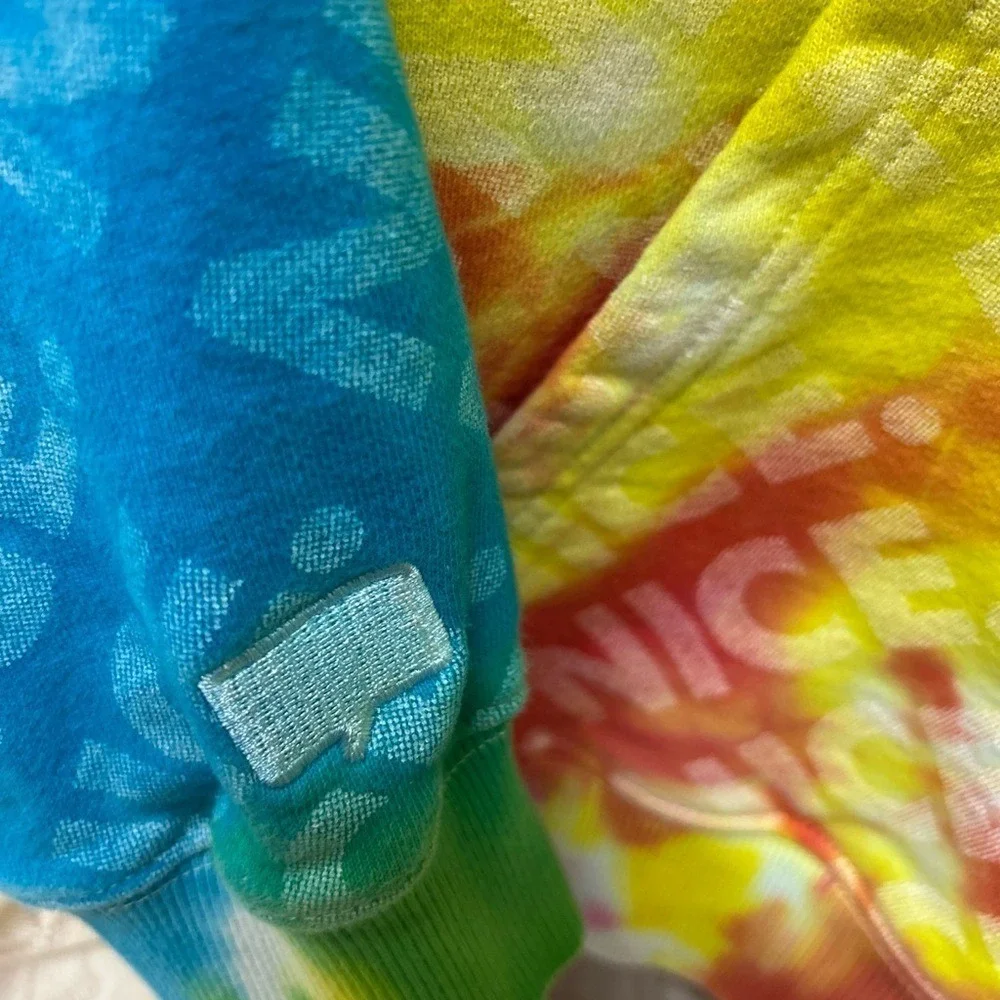 NiceKicks by Nike Tie-Dye‎ Hoodie with 'Nice' Print